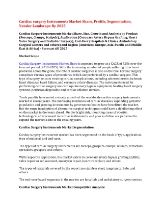 cardiac surgery instruments market share profile