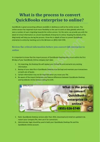 what is the process to convert quickbooks