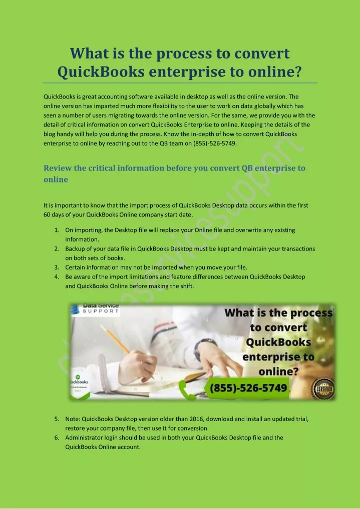 what is the process to convert quickbooks