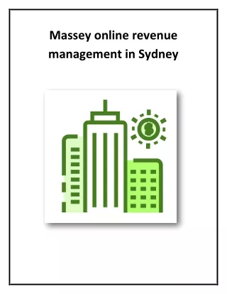 Massey online revenue management in Sydney