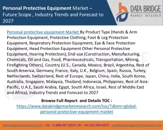 Personal Protective Equipment Market – Future Scope , Industry Trends and Forecast to 2027