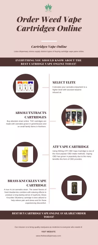 Order Weed Vape Cartridges Online - The Lotus Dispensary