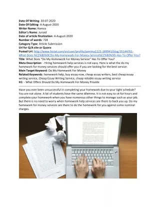 date of writing 30 07 2020 date of editing