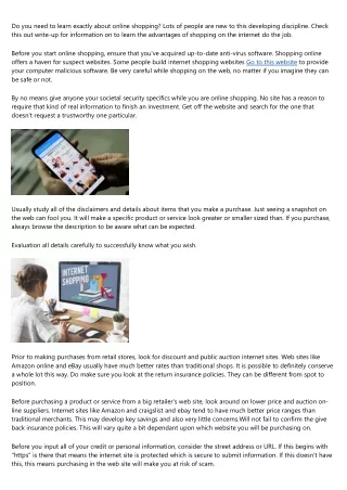 do you need to learn exactly about online