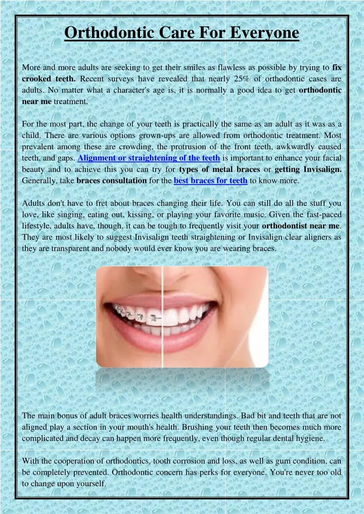 orthodontic care for everyone