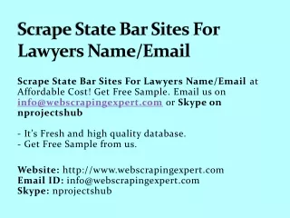 scrape state bar sites for lawyers name email