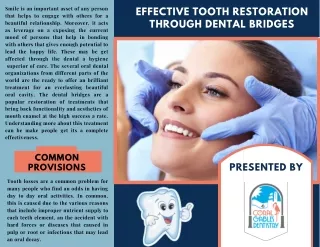 Effective Tooth Restoration Through Dental Bridges