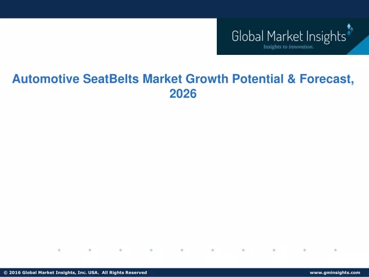 automotive seatbelts market growth potential