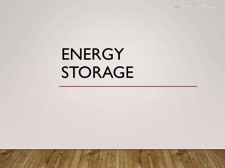 energy storage