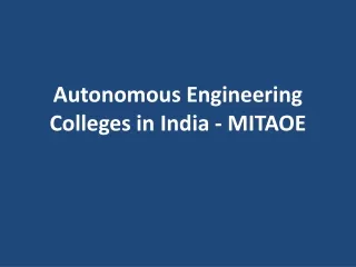 autonomous engineering colleges in india mitaoe