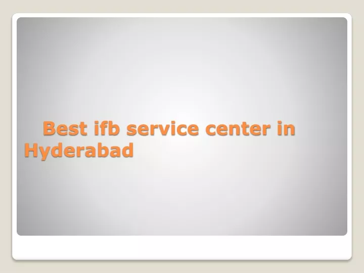 best ifb service center in hyderabad