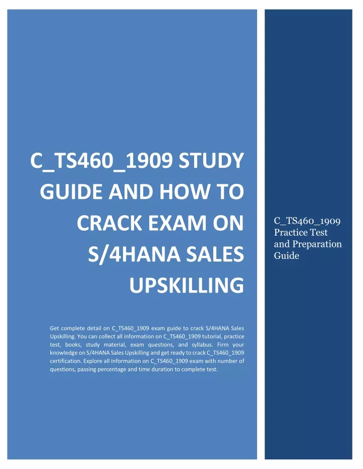 c ts460 1909 study guide and how to crack exam