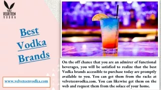 Best Vodka Brands