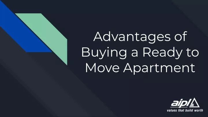advantages of buying a ready to move apartment