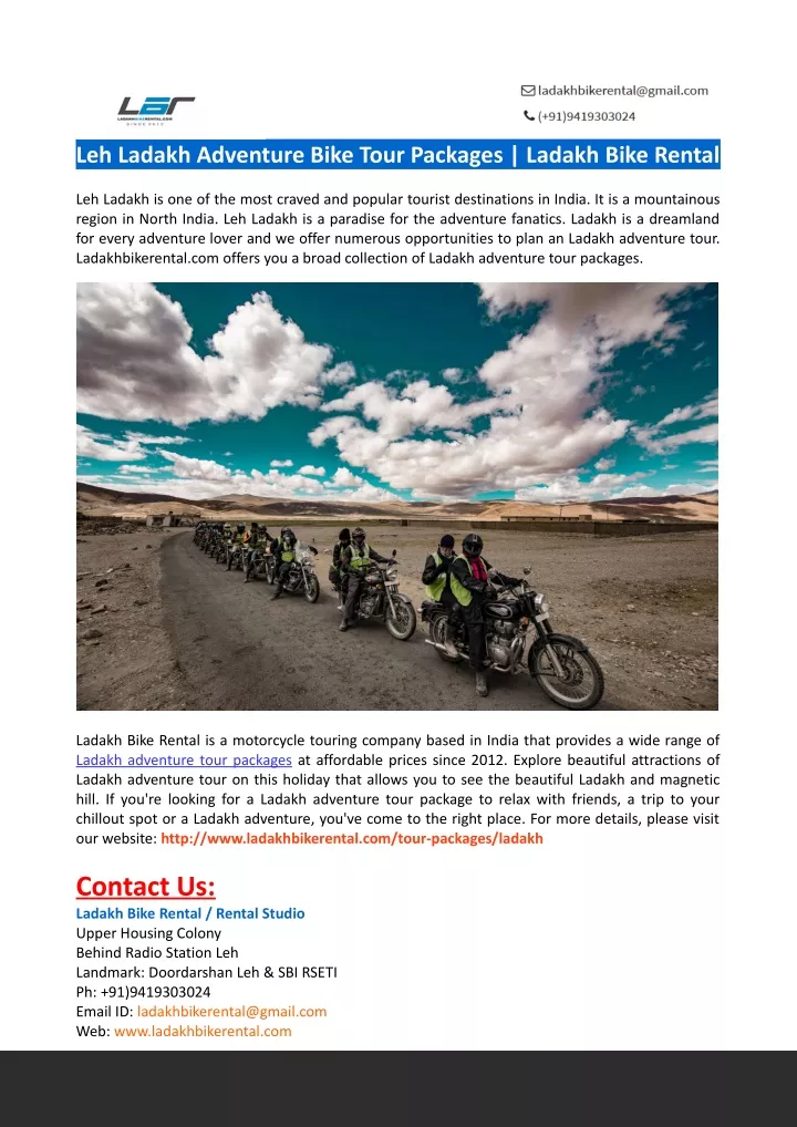 leh ladakh adventure bike tour packages ladakh