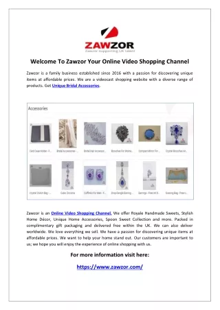 welcome to zawzor your online video shopping