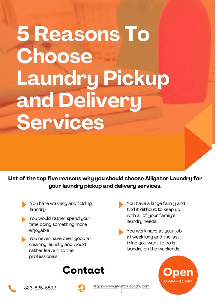 5 reasons to choose laundry pickup and delivery
