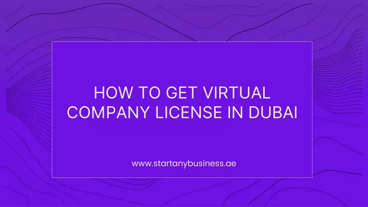 how to get virtual company license in dubai