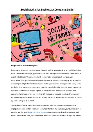 social media for business a complete guide