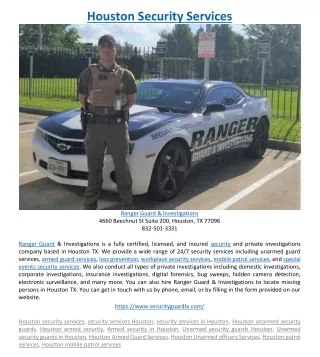 houston security services