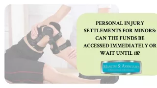 personal injury settlements for minors