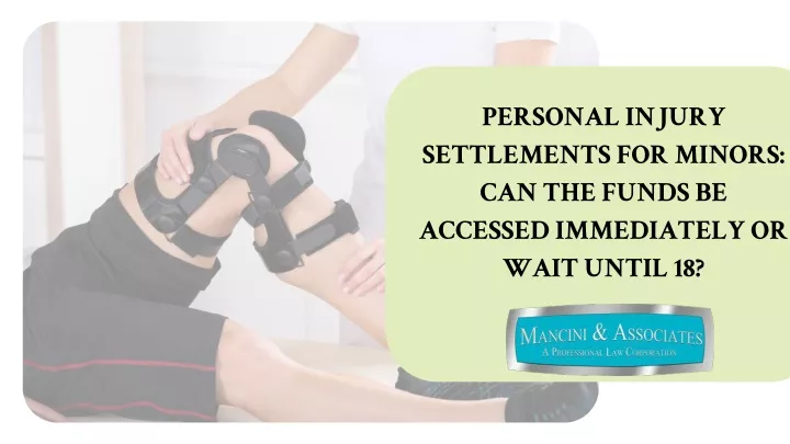 personal injury settlements for minors