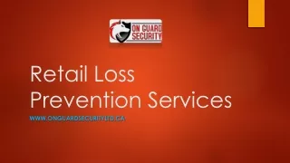 Retail Loss Prevention Services