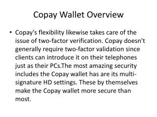copay wallet overview