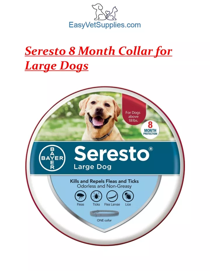 seresto 8 month collar for large dogs