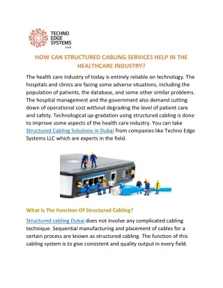how can structured cabling services help