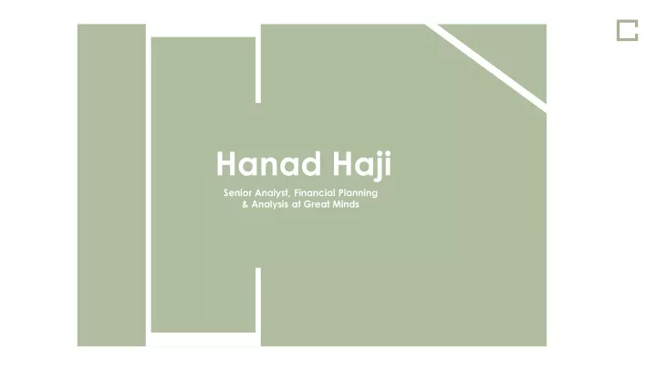 hanad haji senior analyst financial planning