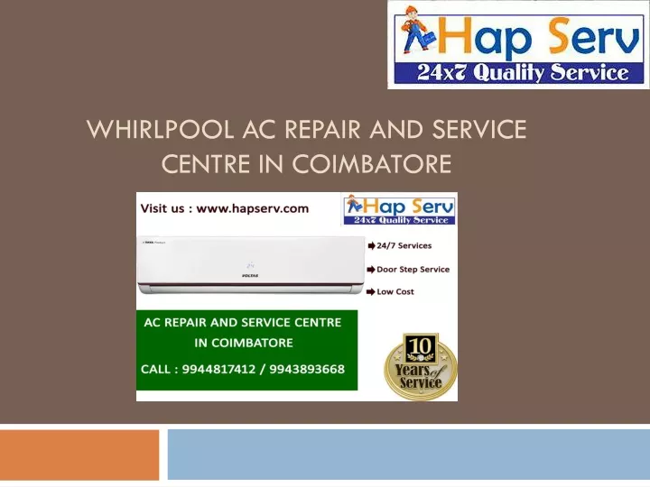 whirlpool ac repair and service centre in coimbatore