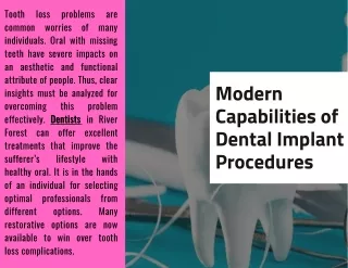 Modern Capabilities of Dental Implant Procedures
