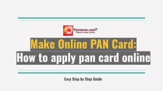 Make Online PAN Card: How to apply pan card online