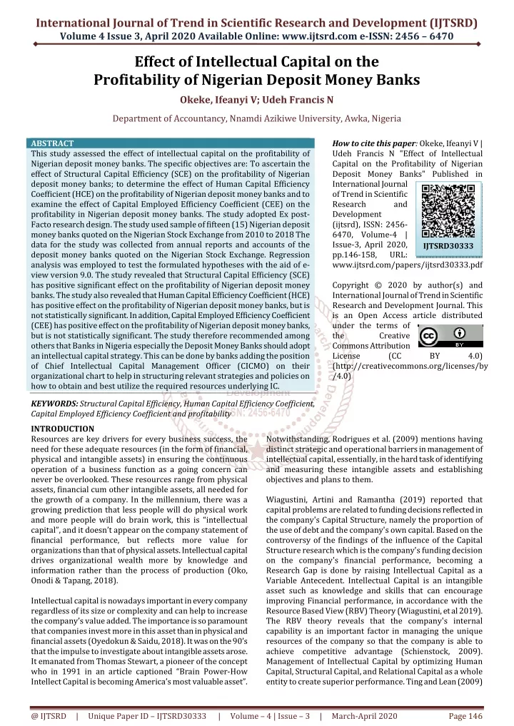 international journal of trend in scientific