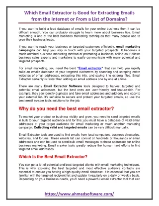 which email extractor is good for extracting
