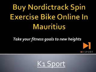Buy Nordictrack Spin Exercise Bike Online In Mauritius |    K1-Sport