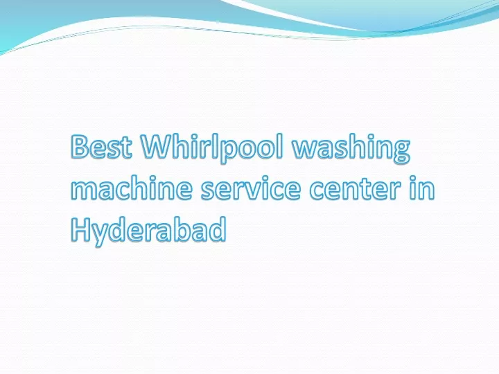 best whirlpool washing machine service center in hyderabad