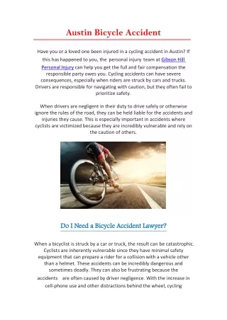 austin bicycle accident