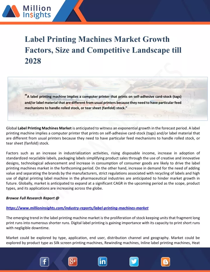 label printing machines market growth factors