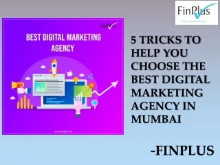 5 Tricks to choose the Best  Digital Marketing Agency in Mumbai