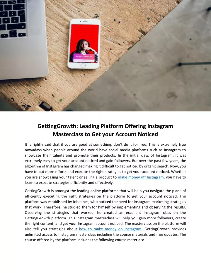 gettinggrowth leading platform offering instagram