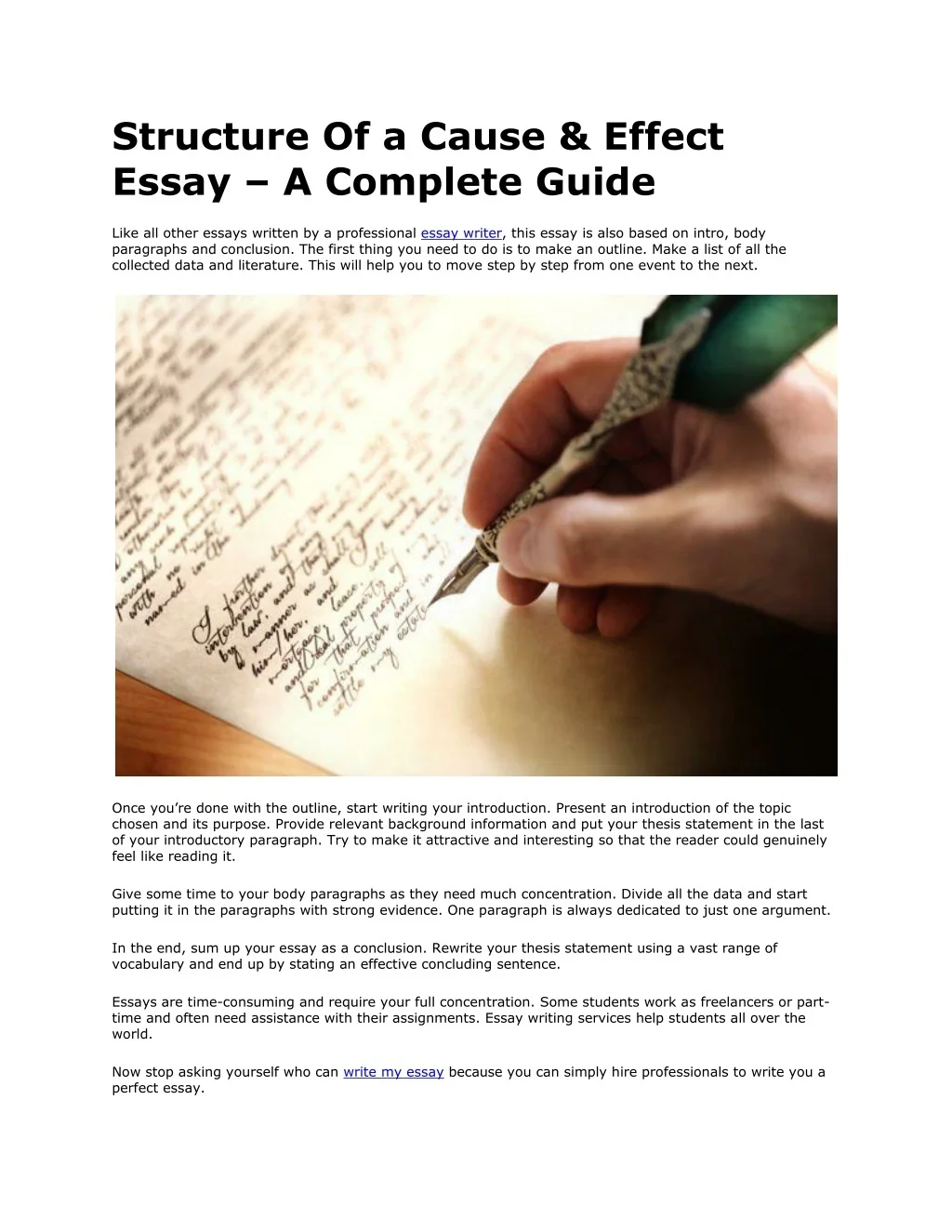 PPT - Structure Of a Cause & Effect Essay – A Complete Guide PowerPoint ...