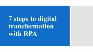 7 steps to digital transformation with rpa