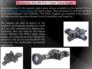buying gen 3ag hs pvs 7 night vision goggle