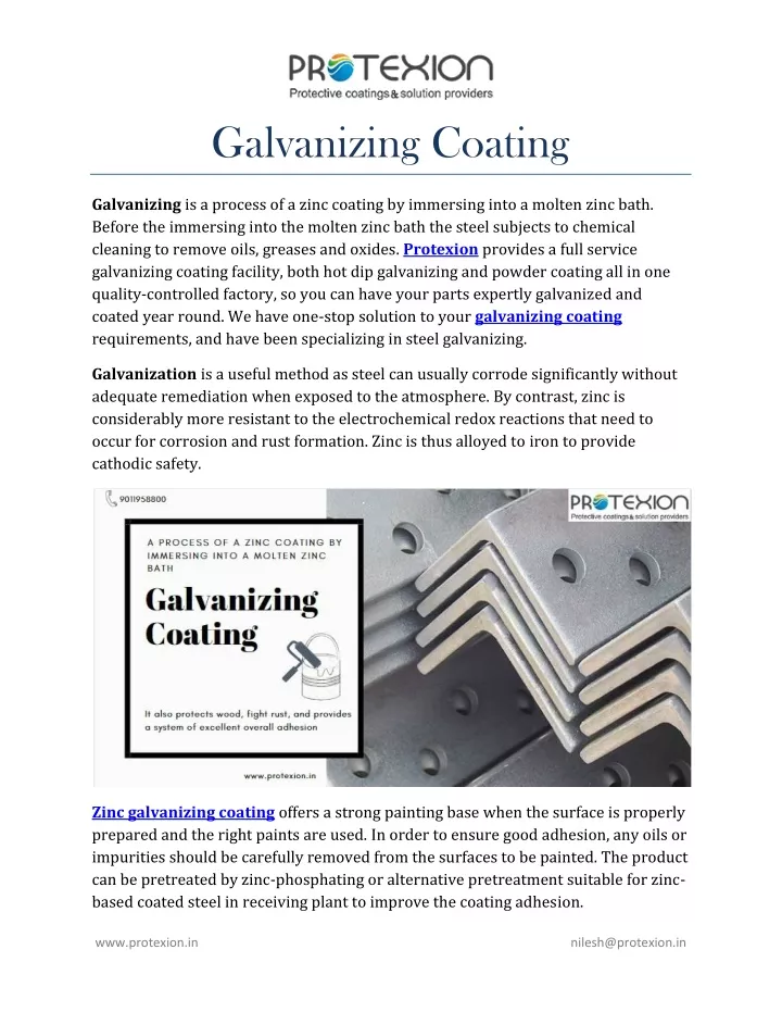 galvanizing coating