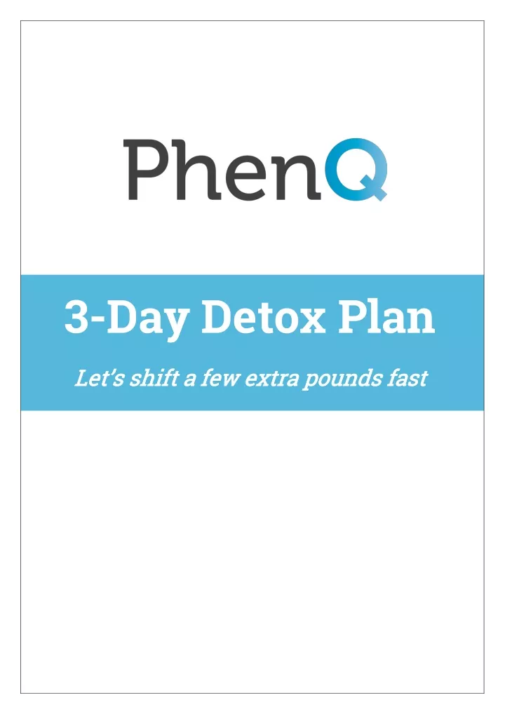 3 day detox plan