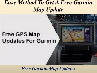Easy method to Get a Free Garmin Map Update