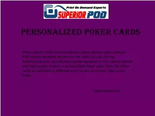 Superiorpod.com- Personalized Poker Cards