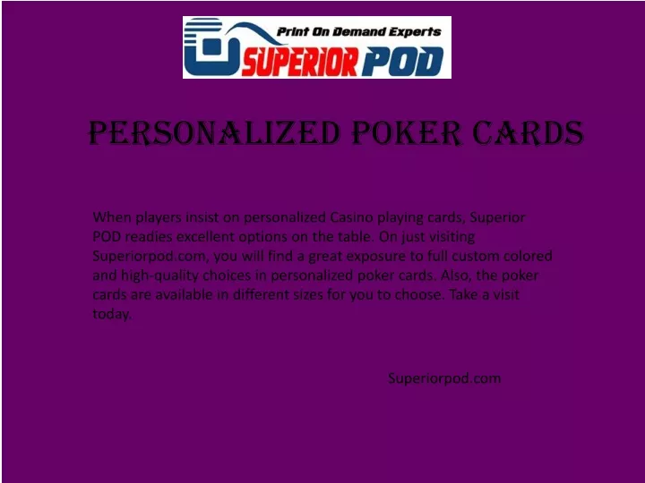 personalized poker cards